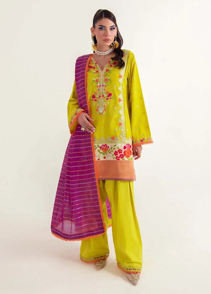 Sable Vogue Embroidered Jacquard Suits Unstitched 3 Piece SV25LL SL-04 - Summer Collection