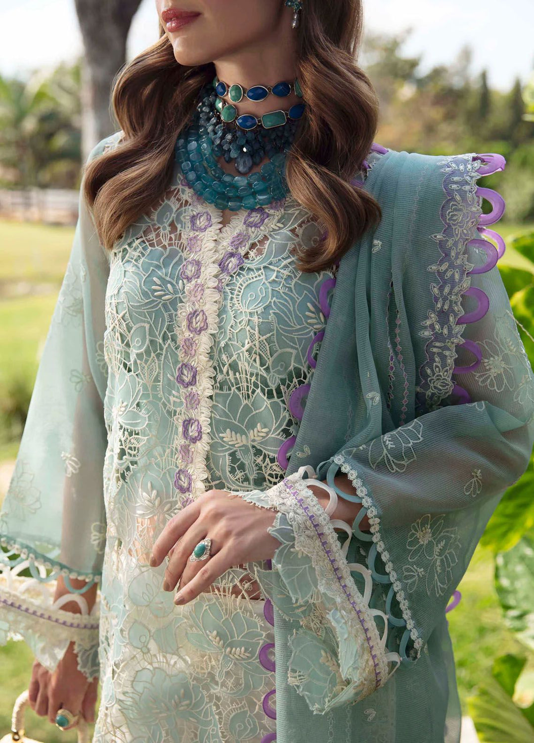 Sable Vogue Embroidered Lawn Suit Unstitched 3 Piece SV24LL SL-02-24 Afroz - Luxury Summer Collection