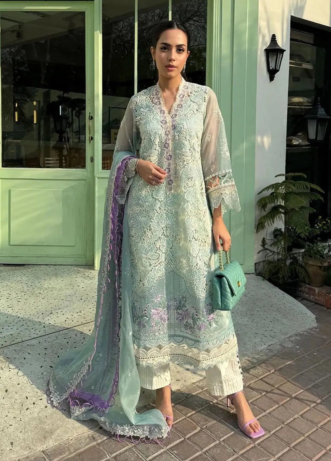 Sable Vogue Embroidered Lawn Suit Unstitched 3 Piece SV24LL SL-02-24 Afroz - Luxury Summer Collection