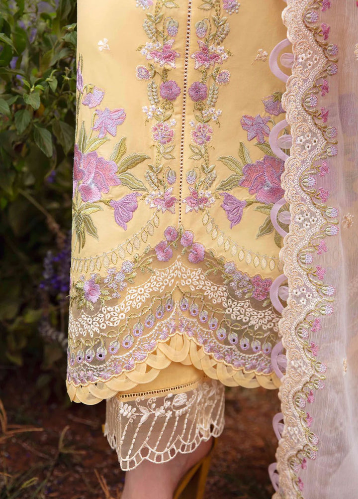 Sable Vogue Embroidered Lawn Suit Unstitched 3 Piece SV24LL SL-08-24 Maye - Luxury Summer Collection