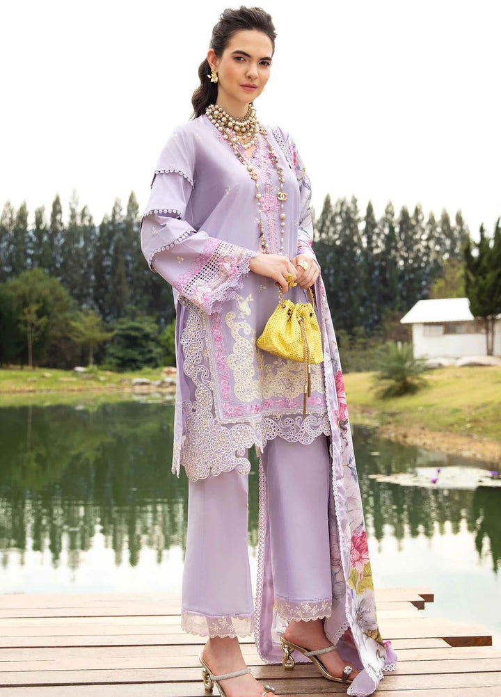 Sable Vogue Embroidered Lawn Suit Unstitched 3 Piece SV24LL SL-10-24 Aster - Luxury Summer Collection