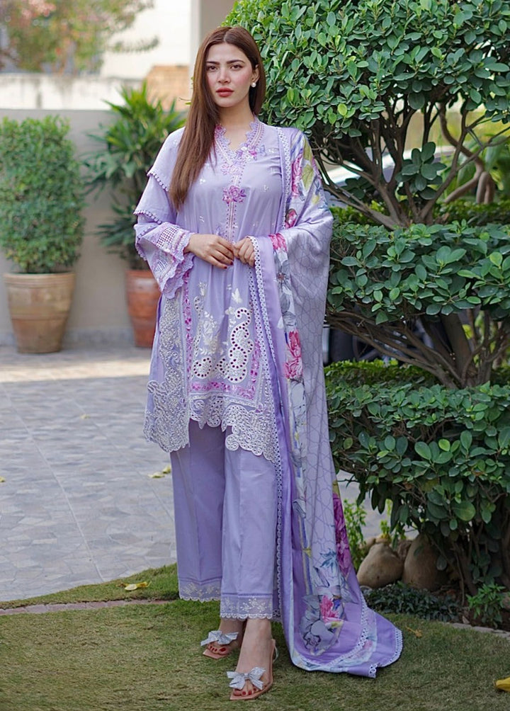 Sable Vogue Embroidered Lawn Suit Unstitched 3 Piece SV24LL SL-10-24 Aster - Luxury Summer Collection