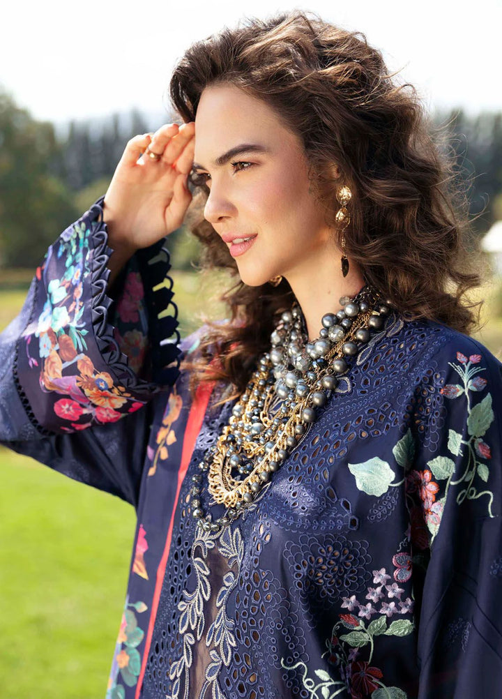 Sable Vogue Embroidered Lawn Suit Unstitched 3 Piece SV24LL SL-13-24 Blossom - Luxury Summer Collection