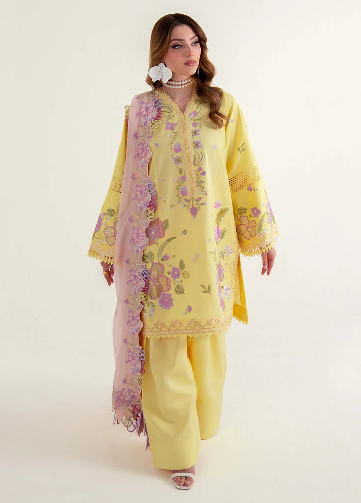 Sable Vogue Embroidered Lawn Suits Unstitched 3 Piece SV25LL SL-01 - Summer Collection