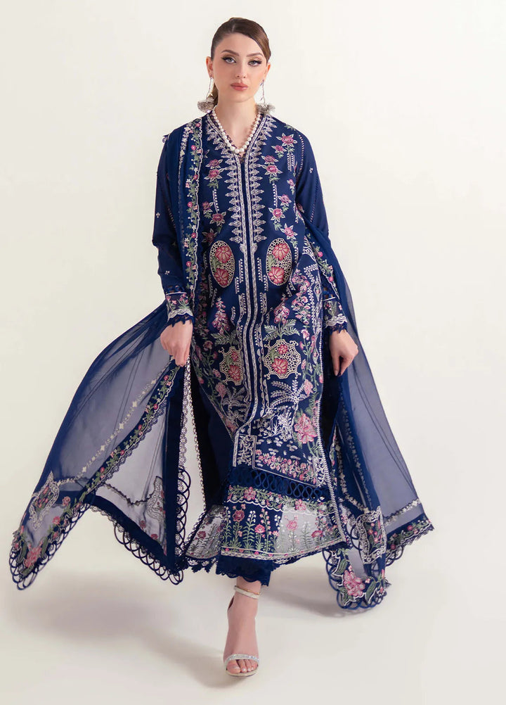 Sable Vogue Embroidered Lawn Suits Unstitched 3 Piece SV25LL SL-07 - Summer Collection