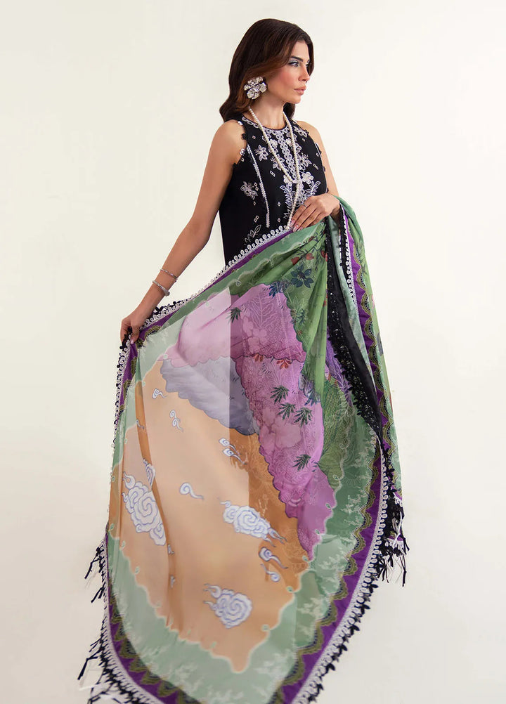 Sable Vogue Embroidered Lawn Suits Unstitched 3 Piece SV25LL SL-10 - Summer Collection