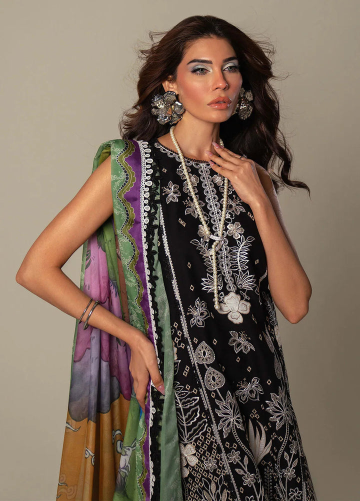 Sable Vogue Embroidered Lawn Suits Unstitched 3 Piece SV25LL SL-10 - Summer Collection