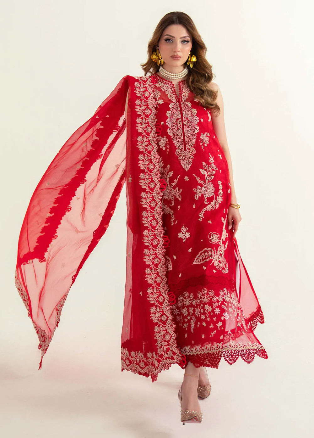 Sable Vogue Embroidered Lawn Suits Unstitched 3 Piece SV25LL SL-02 - Summer Collection