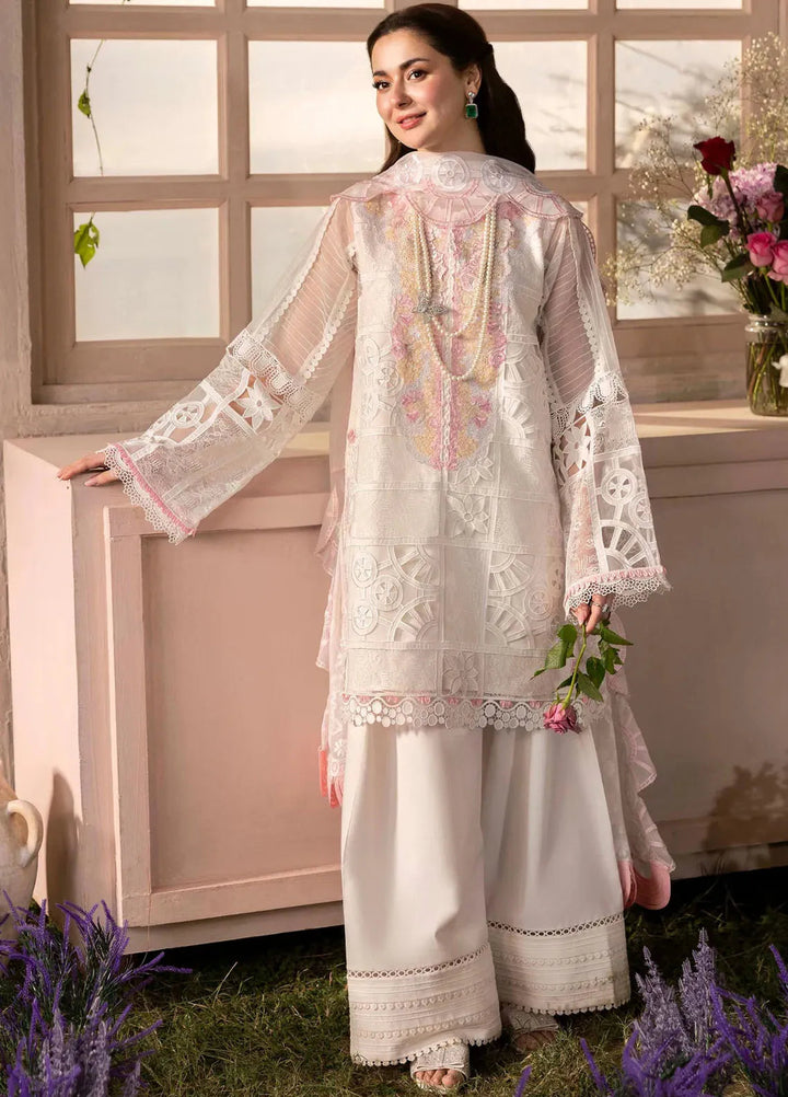 Sable Vogue Embroidered Organza Suit Unstitched 4 Piece SV25LF SL-03-25 - Luxury Collection