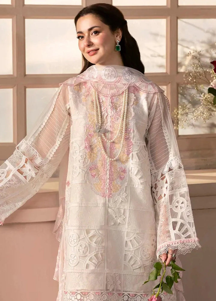 Sable Vogue Embroidered Organza Suit Unstitched 4 Piece SV25LF SL-03-25 - Luxury Collection