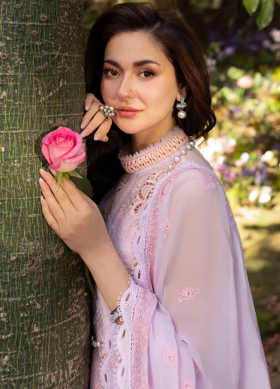 Sable Vogue Embroidered Organza Suit Unstitched 4 Piece SV25LF SL-05-25 - Luxury Collection