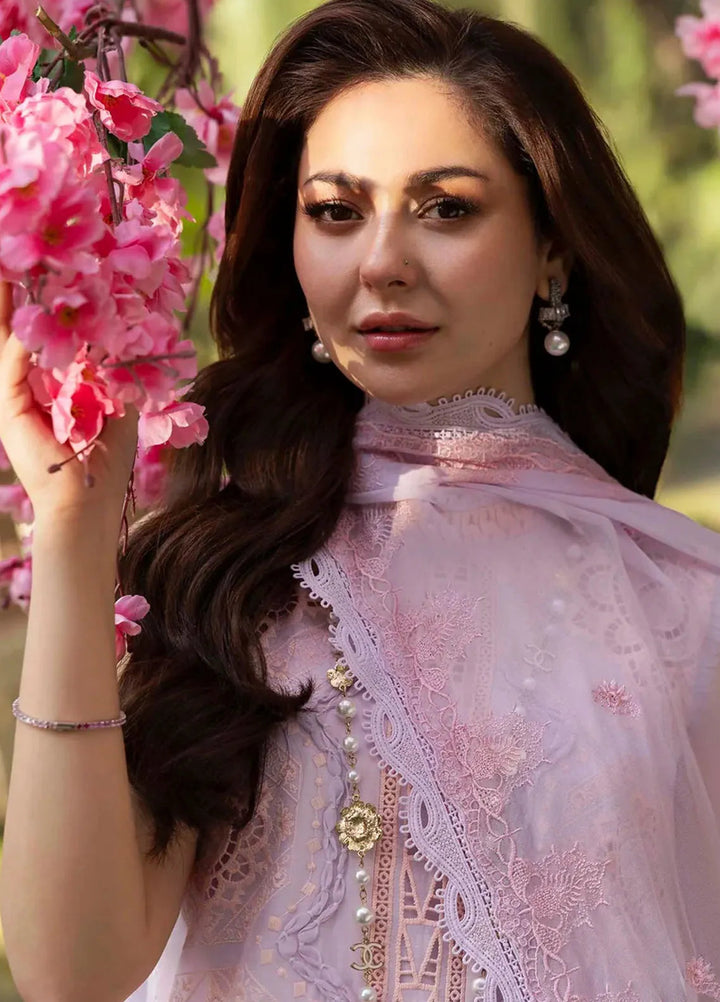 Sable Vogue Embroidered Organza Suit Unstitched 4 Piece SV25LF SL-05-25 - Luxury Collection