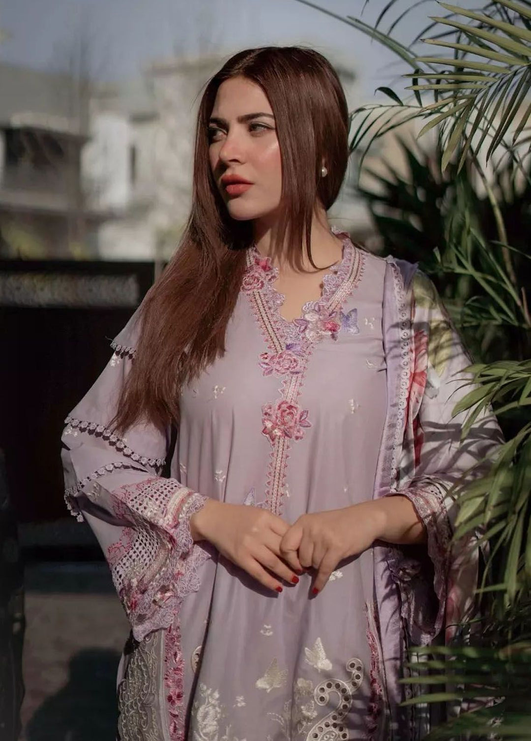 Sable Vogue Embroidered Lawn Suit Unstitched 3 Piece SV24LL SL-10-24 Aster - Luxury Summer Collection