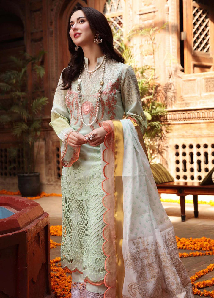 Sable Vogue Embroidered Lawn Suits Unstitched 3 Piece SV22LL SL-02 DAREJAN - Luxury Collection