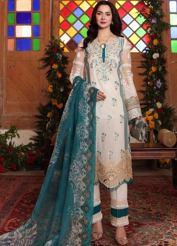 Sable Vogue Embroidered Lawn Suits Unstitched 3 Piece SV22LL SL-08 ALARA - Luxury Collection