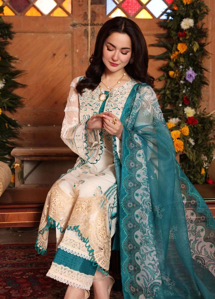 Sable Vogue Embroidered Lawn Suits Unstitched 3 Piece SV22LL SL-08 ALARA - Luxury Collection
