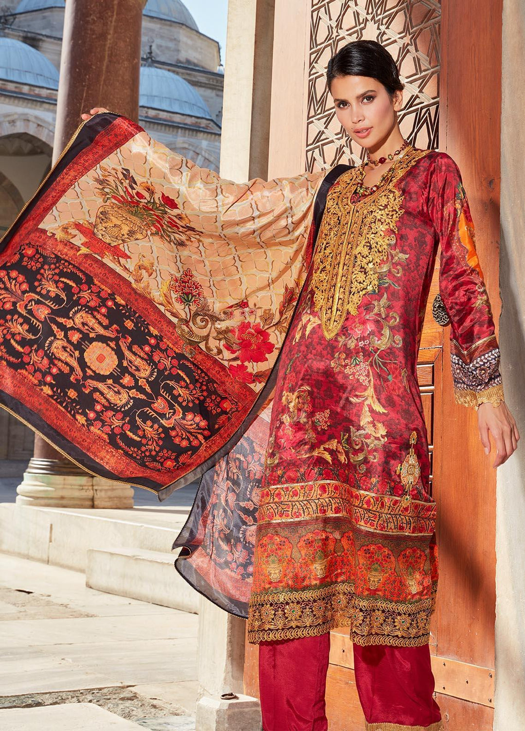 Sable Vogue Pret  Silk 3 Piece Dress SV22NF SRS-01