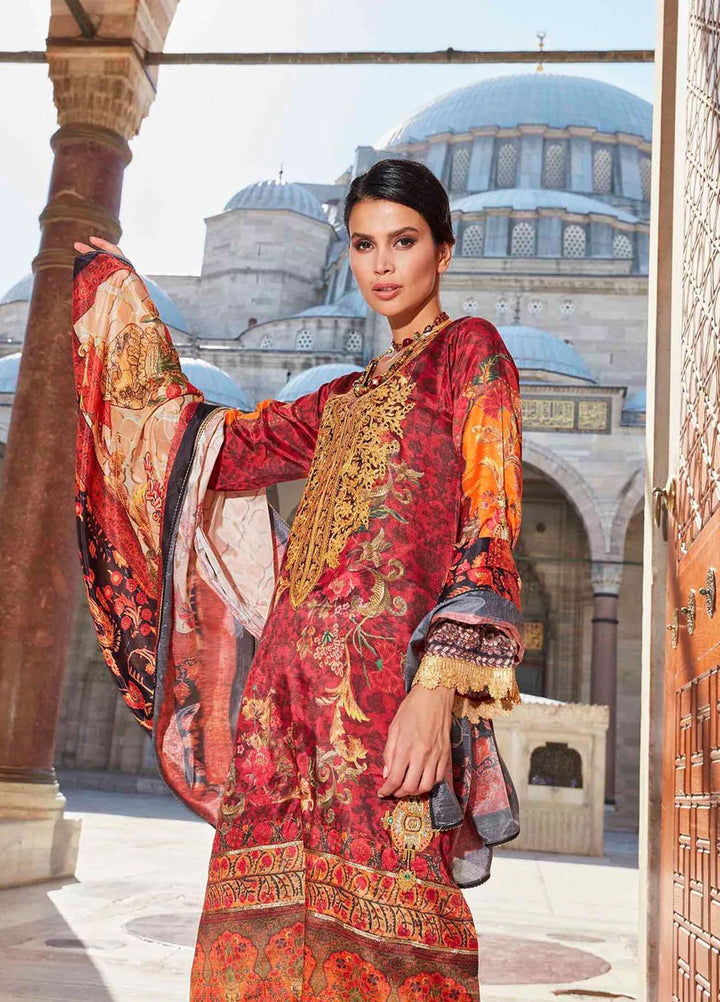 Sable Vogue Embroidered Silk Suits Unstitched 3 Piece SRS-01 SV22NFU - Luxury Collection