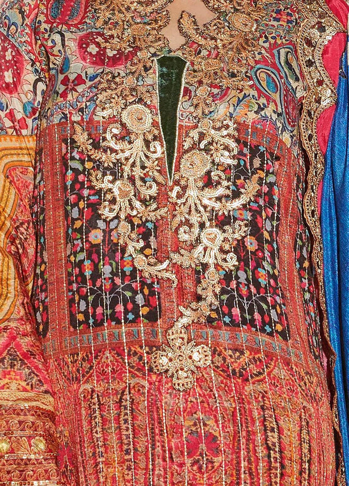 Sable Vogue Embroidered Silk Suits Unstitched 3 Piece SRS-04 SV22NFU - Luxury Collection