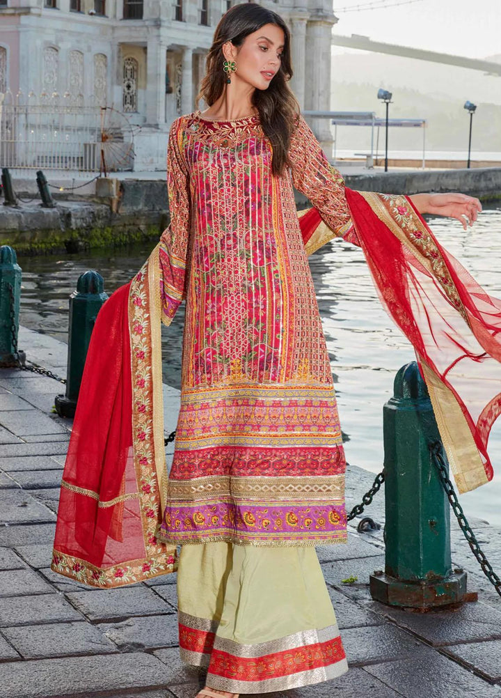 Sable Vogue Embroidered Silk Suits Unstitched 3 Piece SRS-08 SV22NFU - Luxury Collection