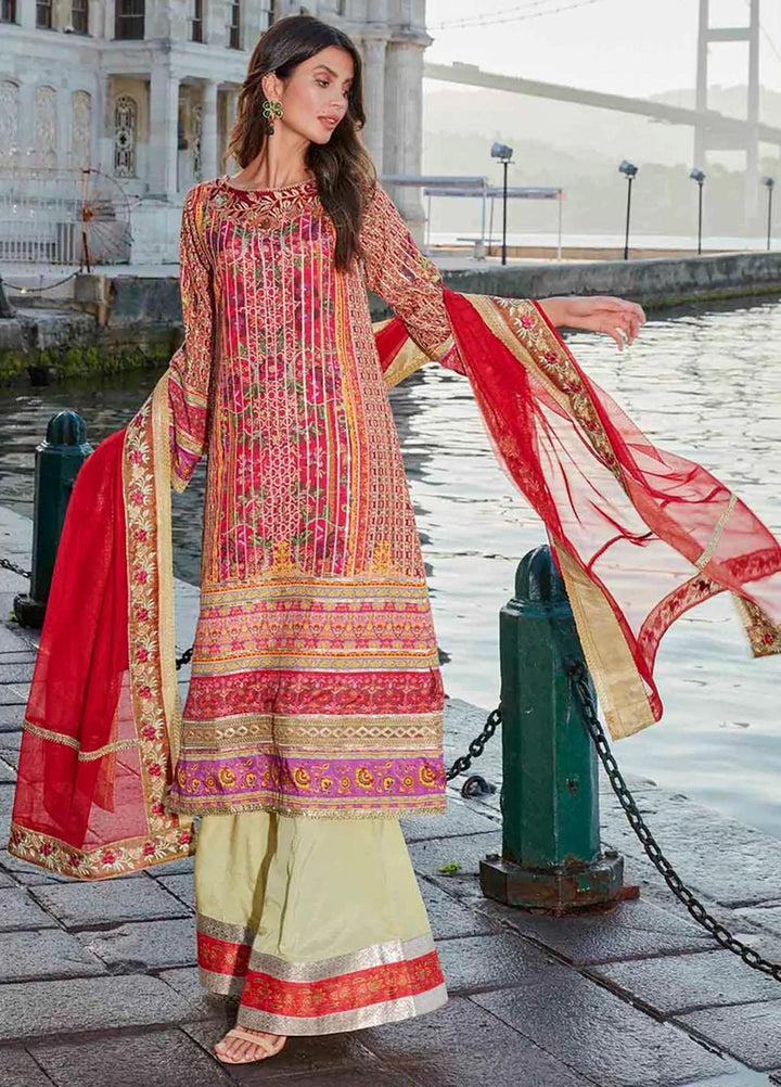 Sable Vogue Embroidered Silk Suits Unstitched 3 Piece SRS-08 SV22NFU - Luxury Collection