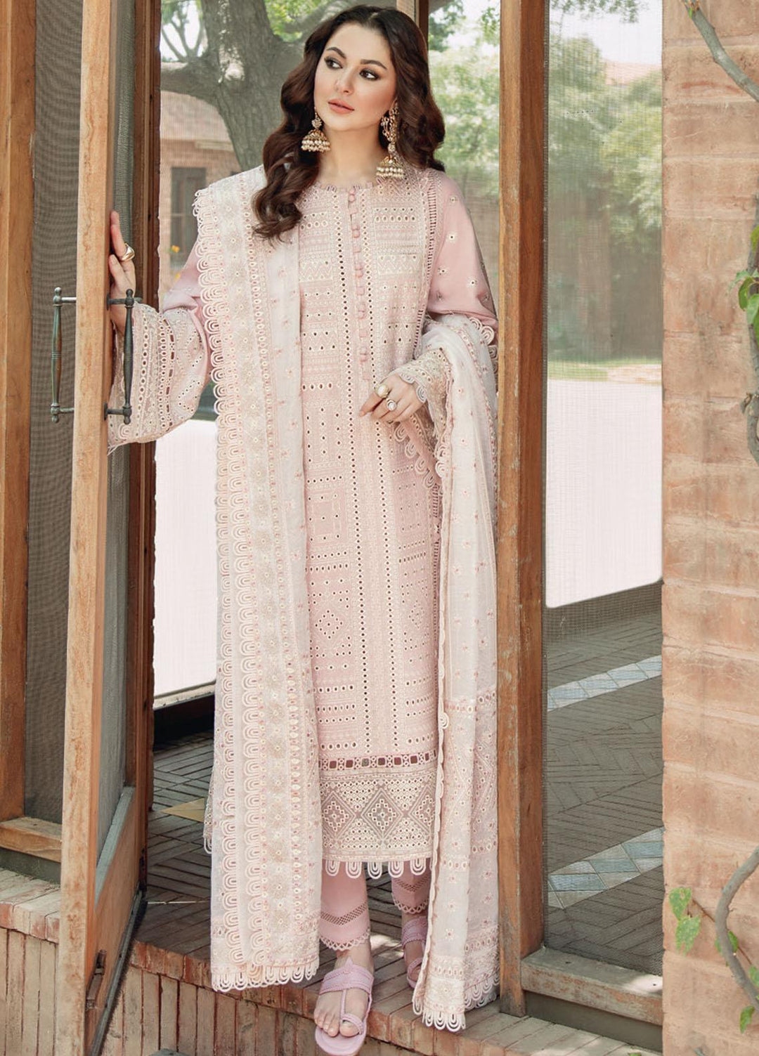 Sabrang By Jazmin Embroidered Lawn Suits Unstitched 3 Piece SBJFL022 D2 - TABEER - Summer Collection