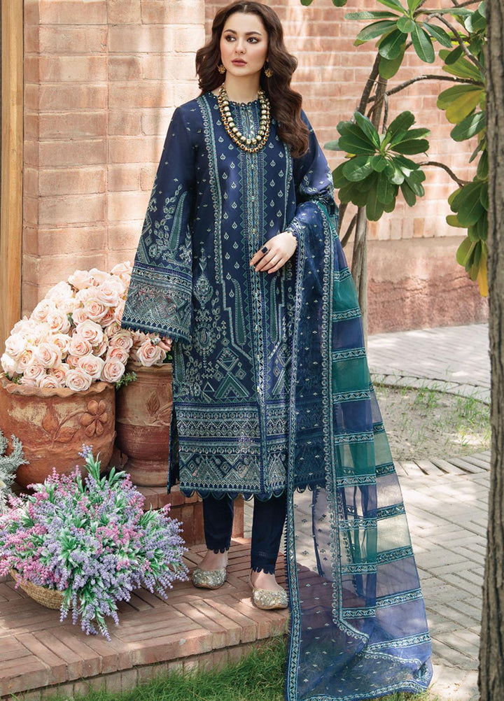 Sabrang By Jazmin Embroidered Lawn Suits Unstitched 3 Piece SBJFL022 D6 - TEHSEEN - Summer Collection