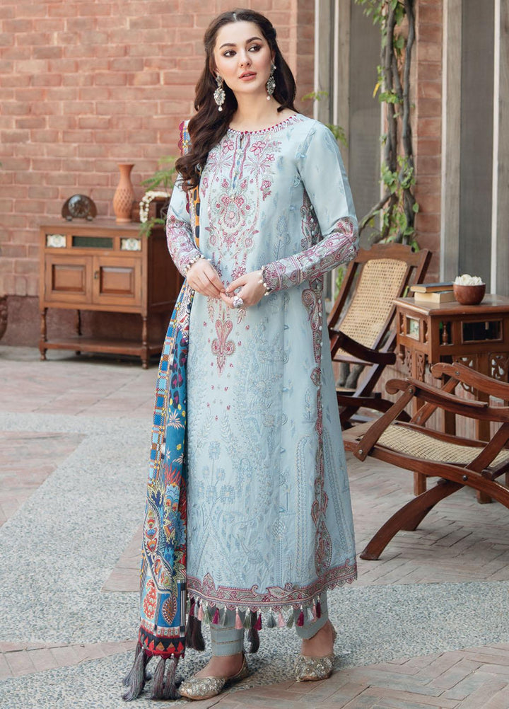 Sabrang By Jazmin Embroidered Lawn Suits Unstitched 3 Piece SBJFL022 D8 - AKAASH - Summer Collection