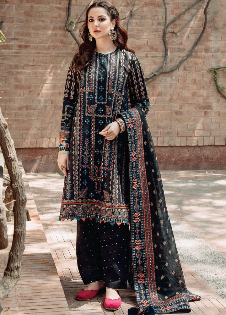 Sabrang By Jazmin Embroidered Lawn Suits Unstitched 3 Piece SBJFL022 D9 - SHAFAQ - Summer Collection