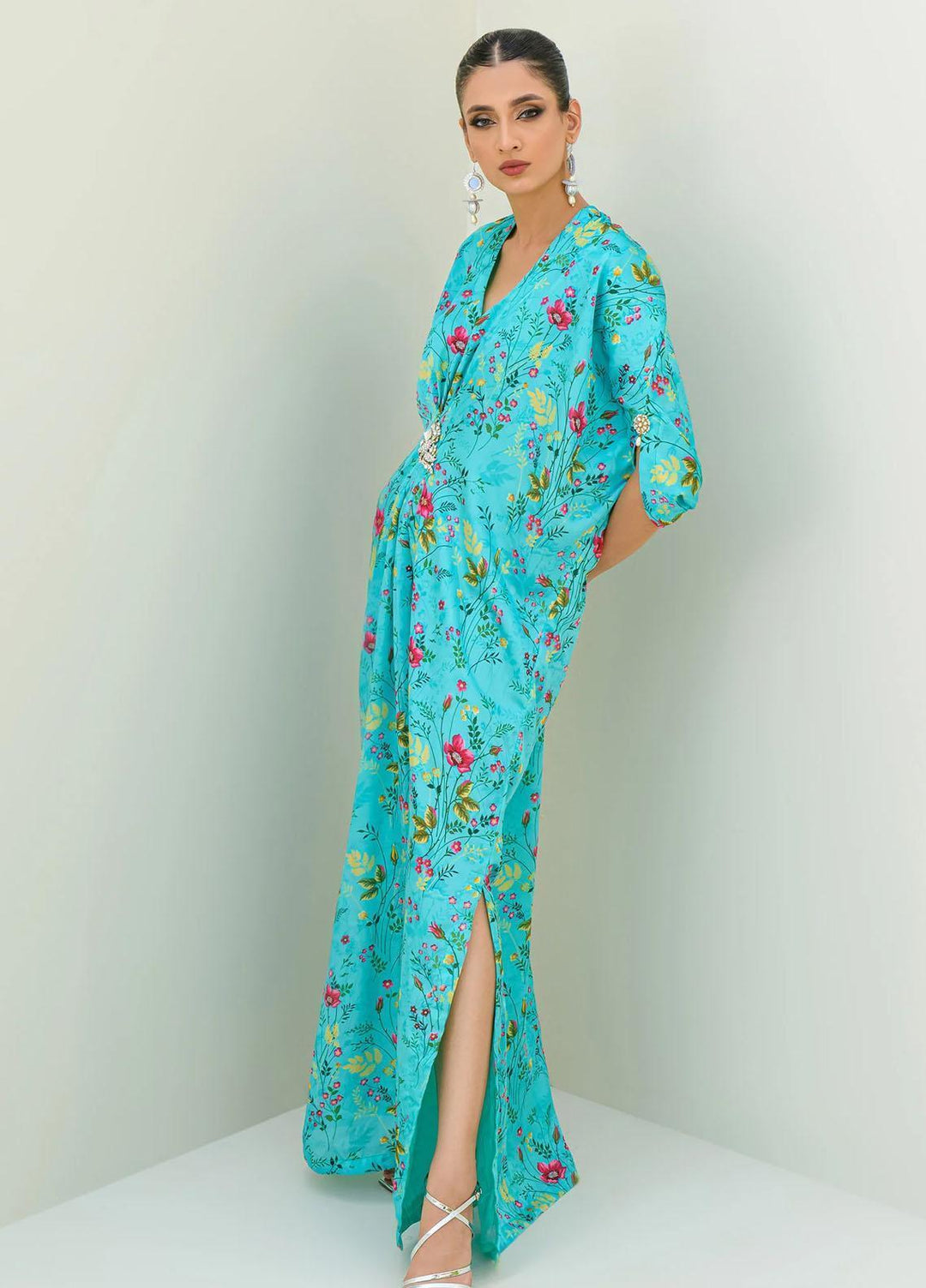 Jooray Kapray Pret Printed Silk Kaftan JKAE005 Fhiroza