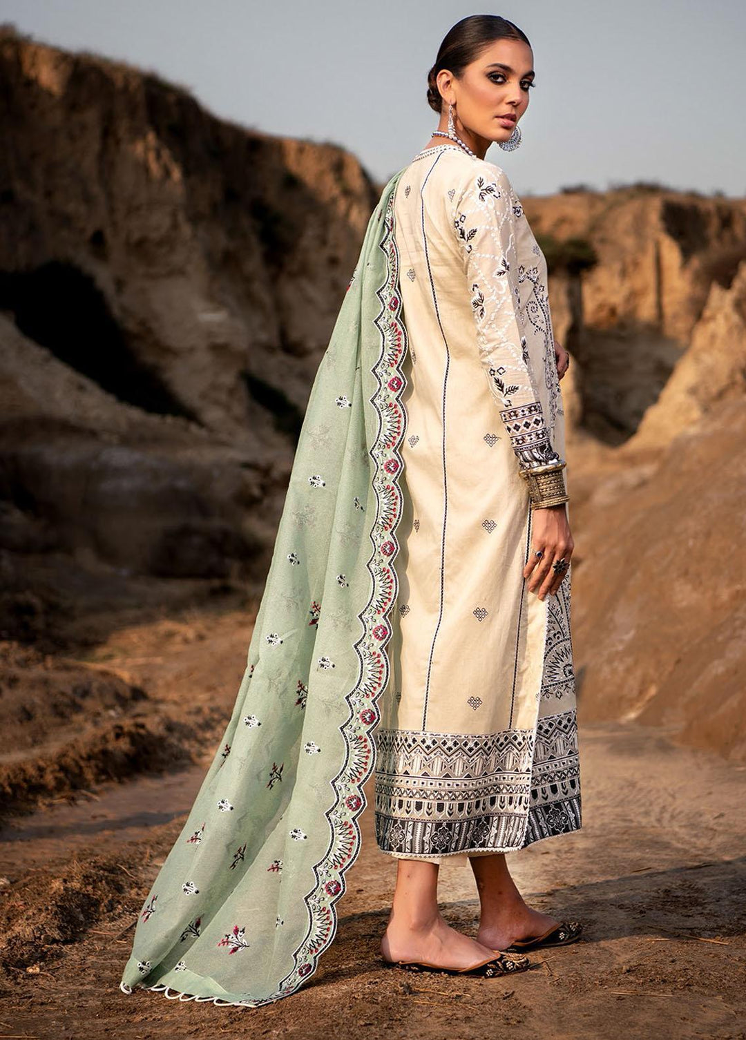 Safarnama By AIK Atelier Embroidered Lawn Suits Unstitched 3 Piece AIK22S Look 08 - Summer Collection