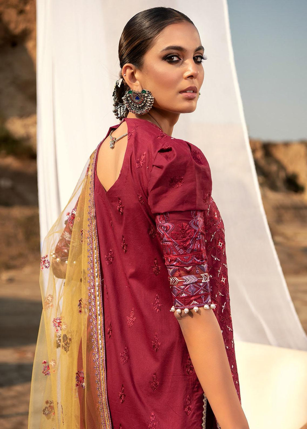 Safarnama By AIK Atelier Embroidered Lawn Suits Unstitched 3 Piece AIK22S Look 09 - Summer Collection