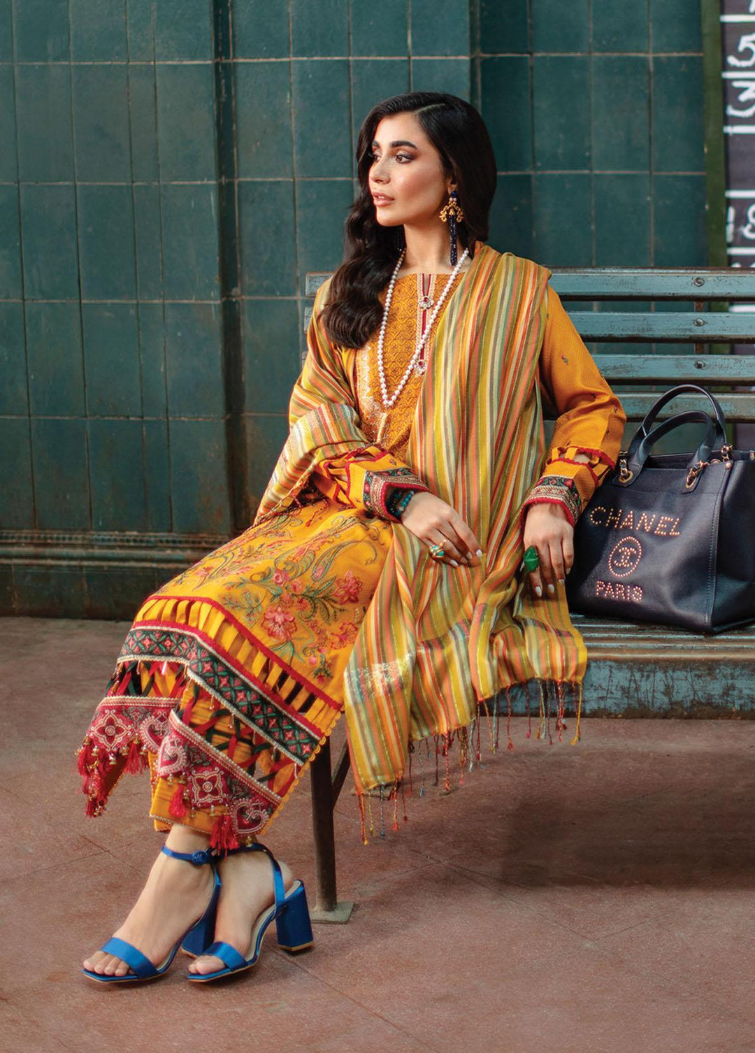 Safarnama By Rang Rasiya Embroidered Linen Suits Unstitched 3 Piece RR22S 08 Mashal - Winter Collection