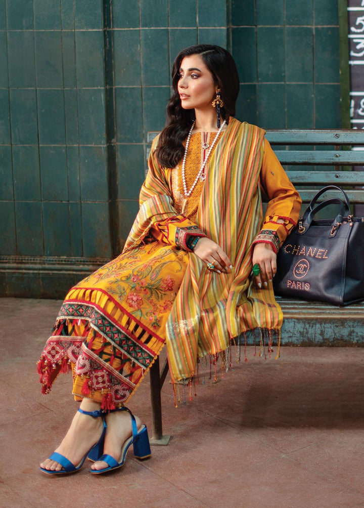 Safarnama By Rang Rasiya Embroidered Linen Suits Unstitched 3 Piece RR22S 08 Mashal - Winter Collection
