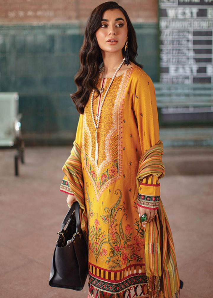 Safarnama By Rang Rasiya Embroidered Linen Suits Unstitched 3 Piece RR22S 08 Mashal - Winter Collection