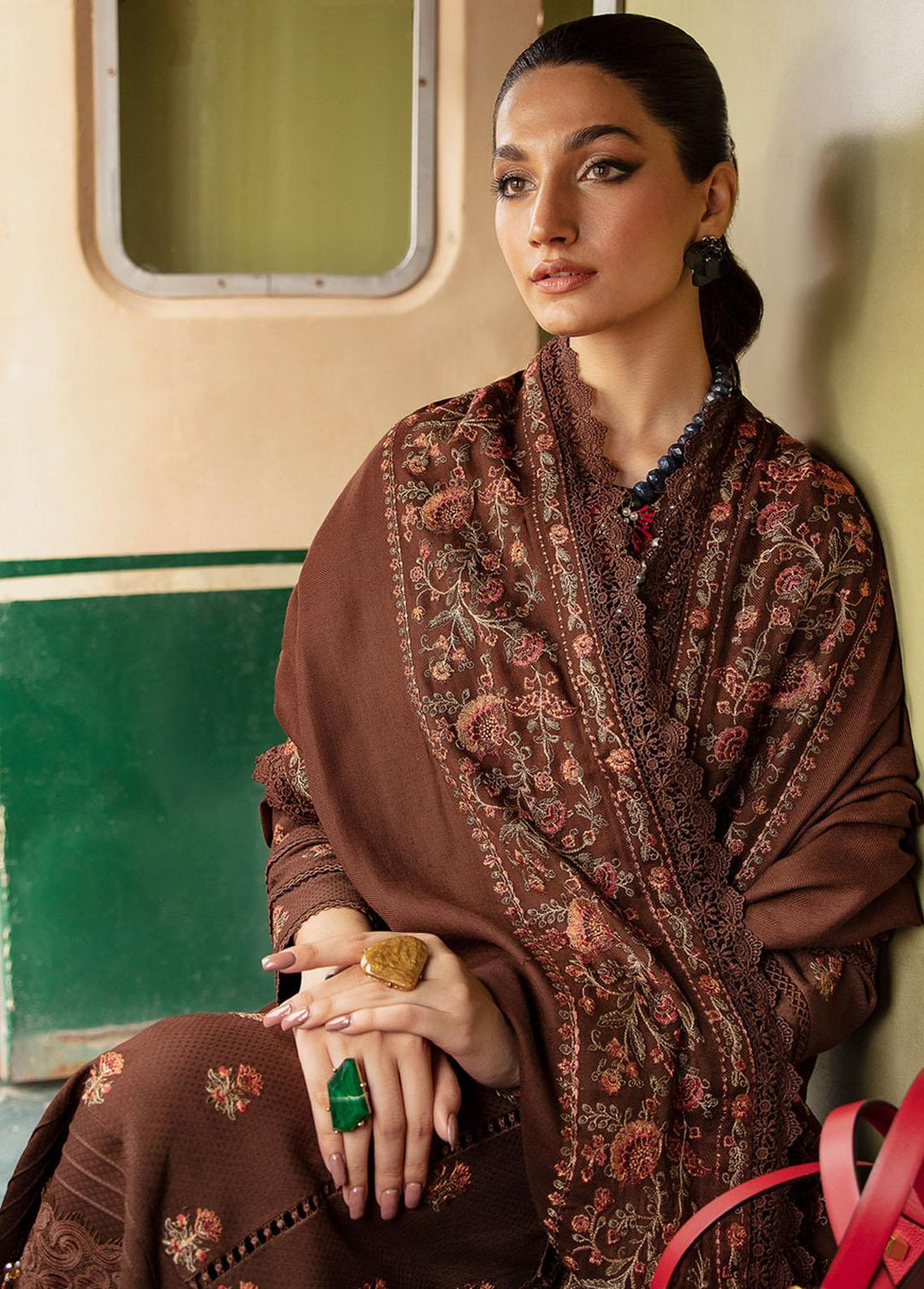 Safarnama By Rang Rasiya Embroidered Linen Suits Unstitched 3 Piece RR22S 09 Diya - Winter Collection