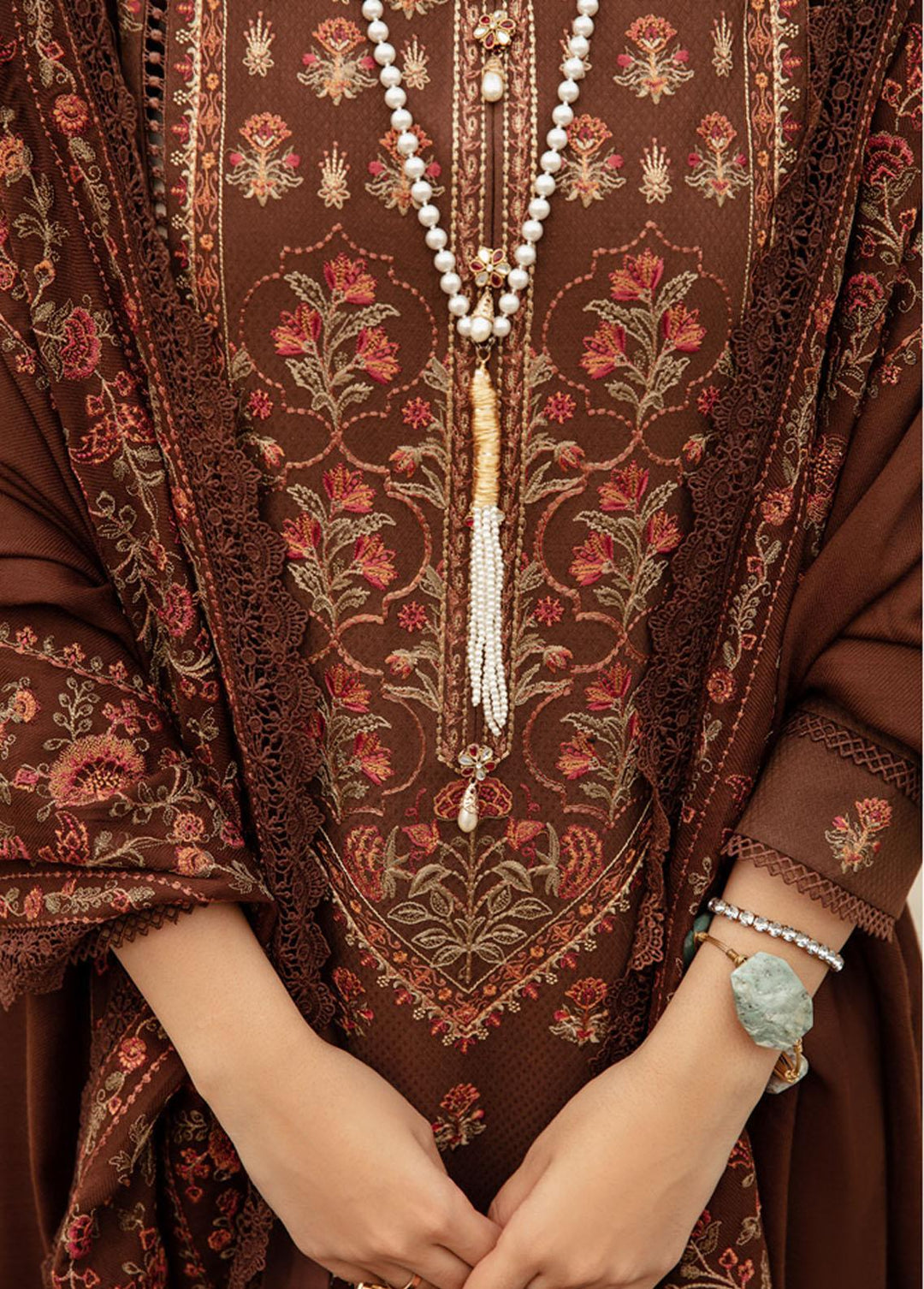 Safarnama By Rang Rasiya Embroidered Linen Suits Unstitched 3 Piece RR22S 09 Diya - Winter Collection