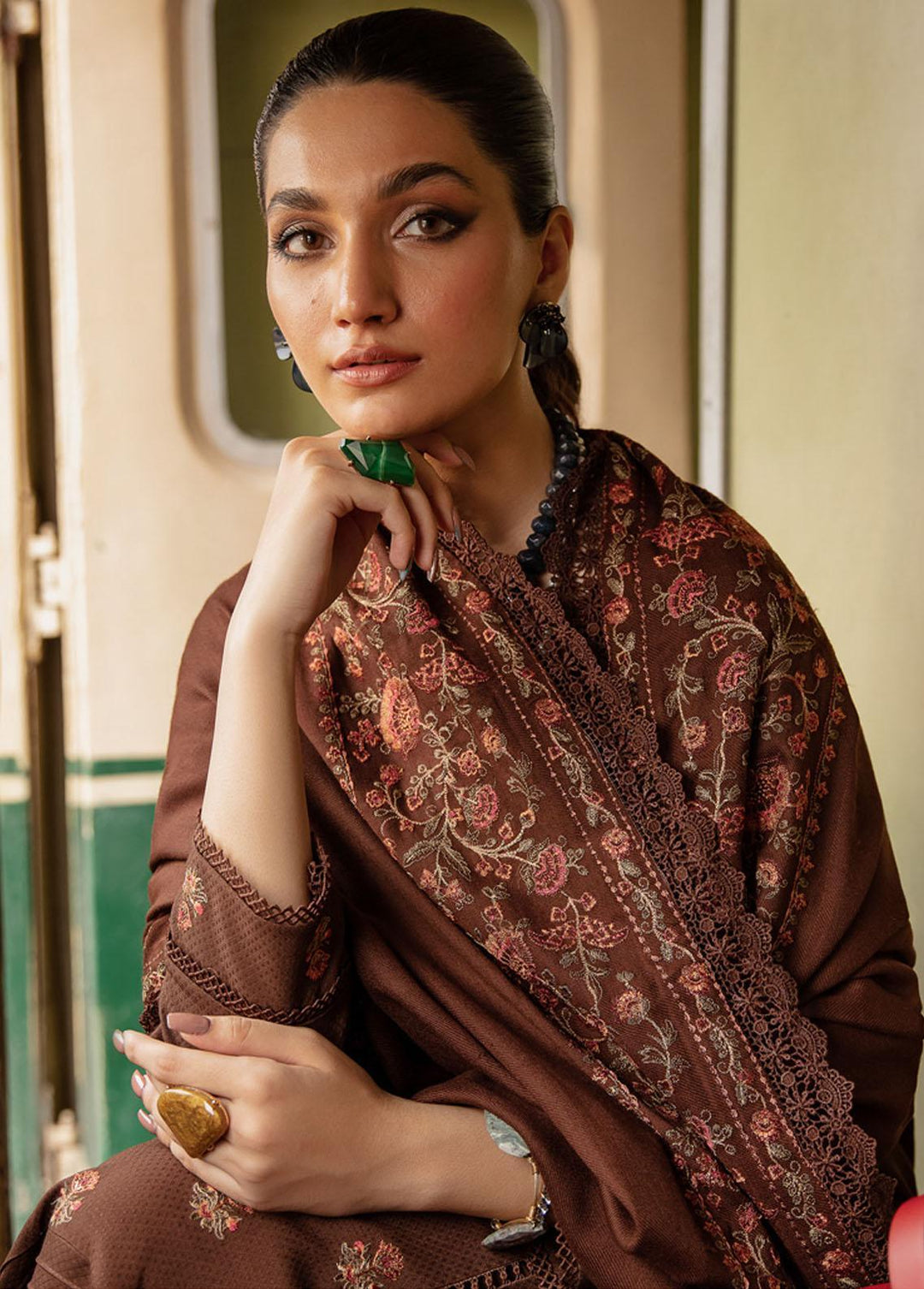 Safarnama By Rang Rasiya Embroidered Linen Suits Unstitched 3 Piece RR22S 09 Diya - Winter Collection