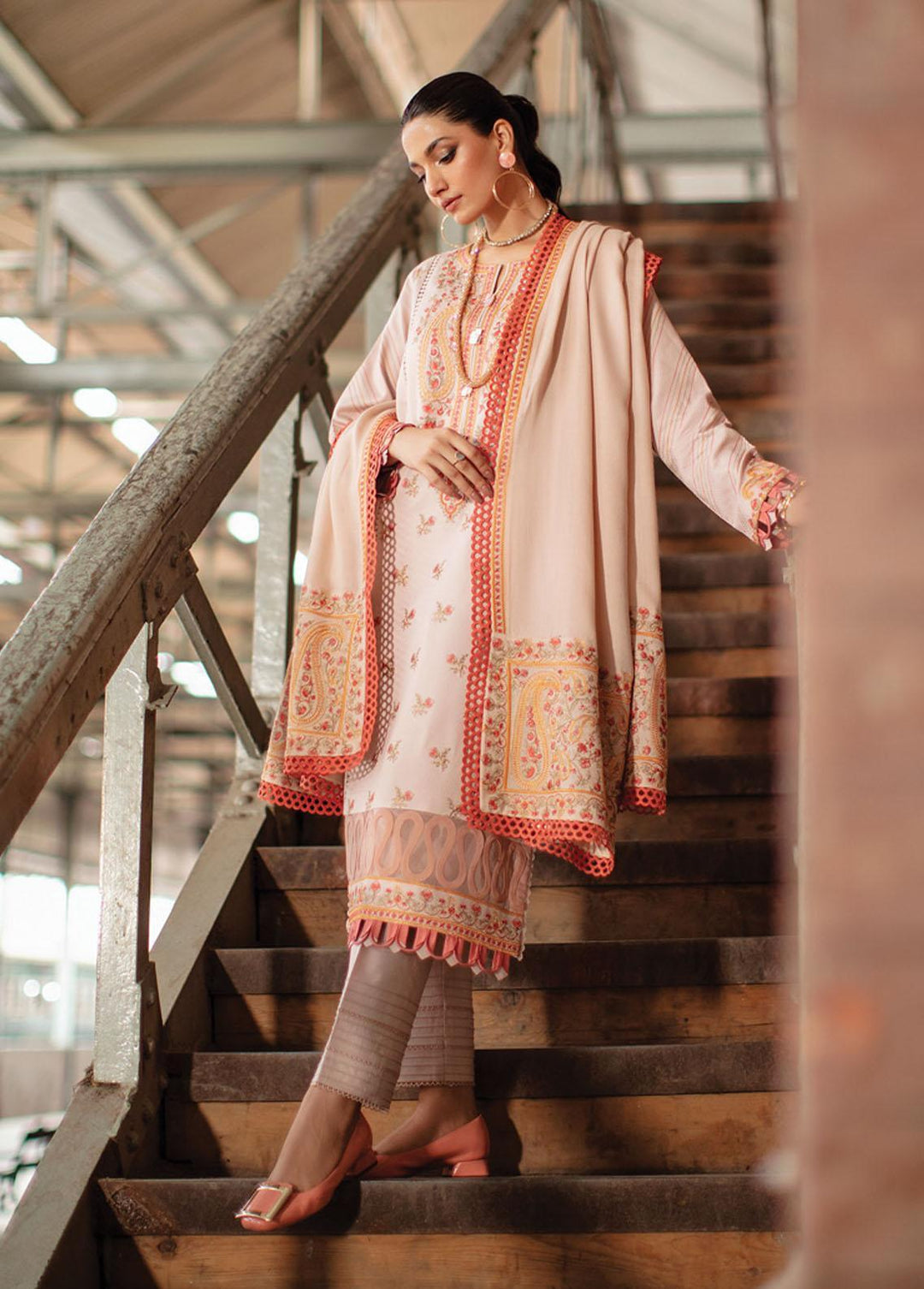 Safarnama By Rang Rasiya Embroidered Linen Suits Unstitched 3 Piece RR22S 10 Hurab - Winter Collection