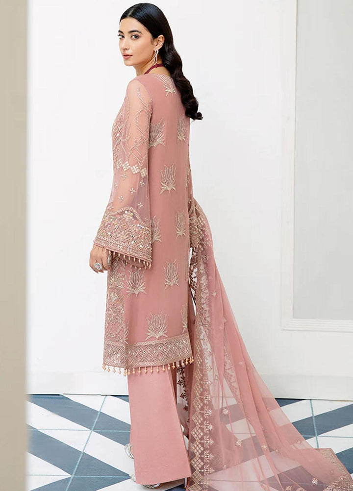 Safeera By Flossie Embroidered Chiffon Suits Unstitched 3 Piece FS23SFLU S-1101 Tranquil Claro - Luxury Collection