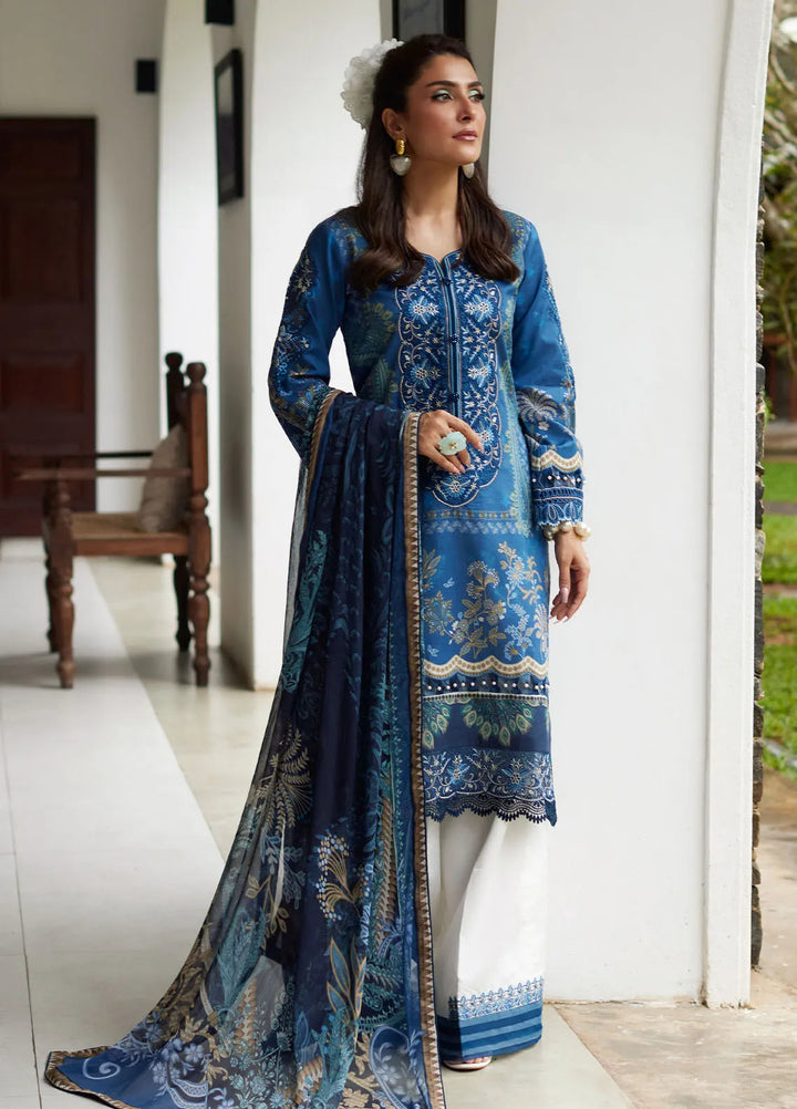 Saffira by Gulaal Embroidered Lawn Suits Unstitched 3 Piece GL25SL D-01 Aadhya - Summer Collection