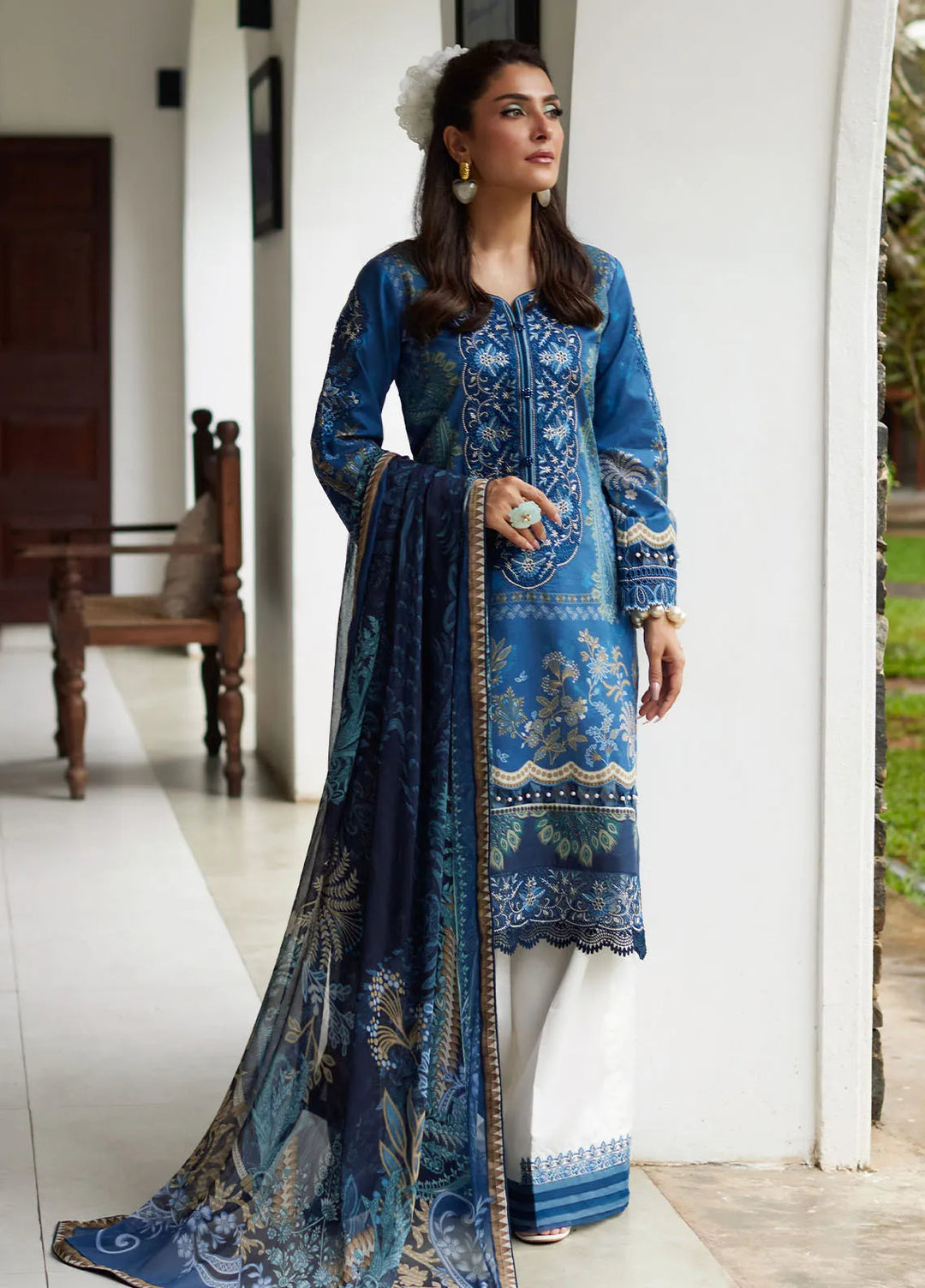 Saffira by Gulaal Embroidered Lawn Suits Unstitched 3 Piece GL25SL D-01 Aadhya - Summer Collection
