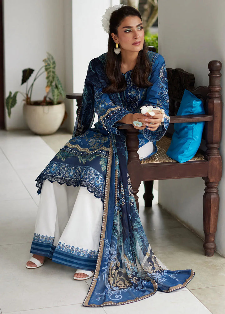 Saffira by Gulaal Embroidered Lawn Suits Unstitched 3 Piece GL25SL D-01 Aadhya - Summer Collection