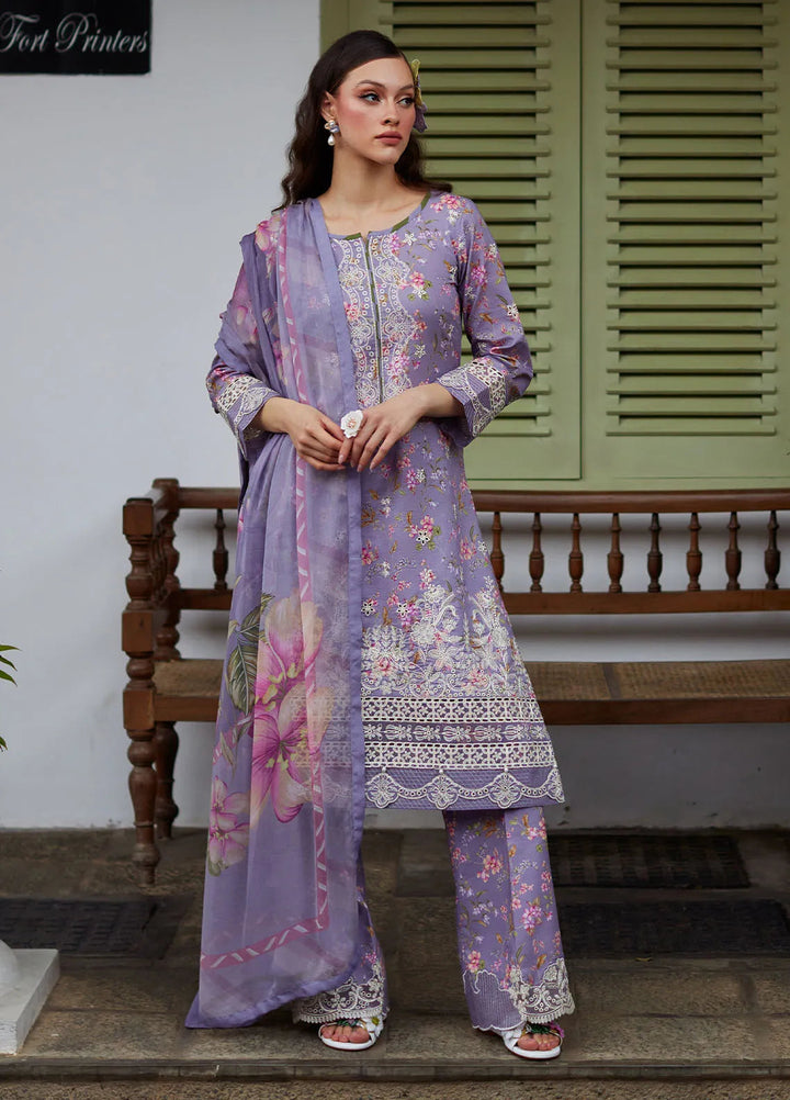 Saffira by Gulaal Embroidered Lawn Suits Unstitched 3 Piece GL25SL D-02 Miaa - Summer Collection