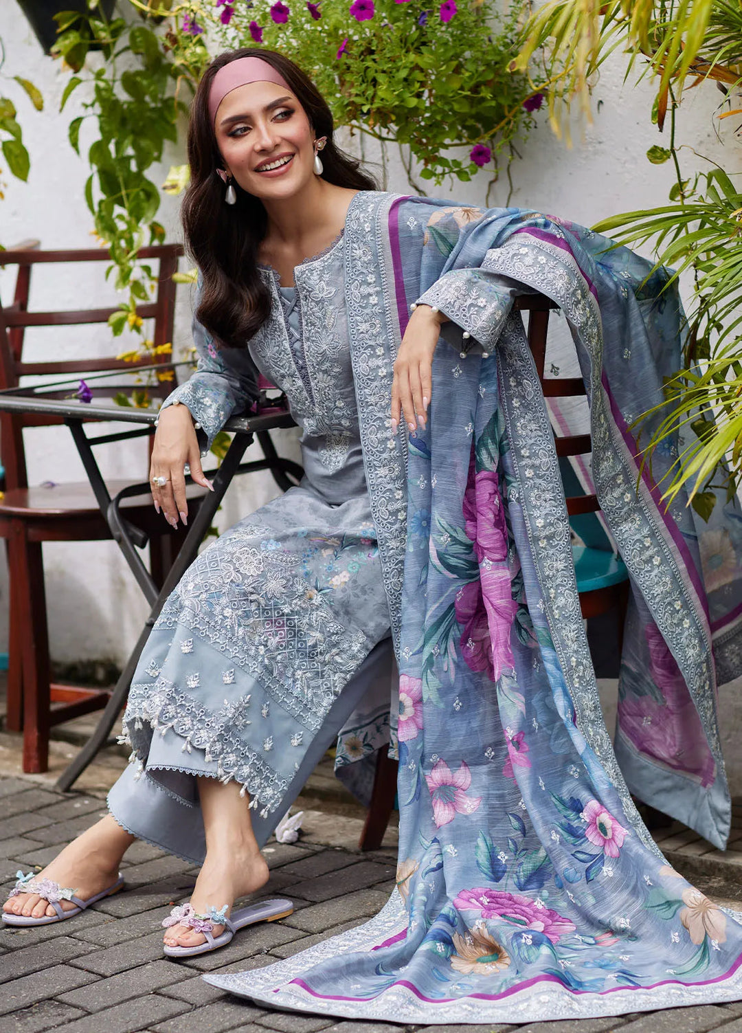 Saffira by Gulaal Embroidered Lawn Suits Unstitched 3 Piece GL25SL D-09 Carla - Summer Collection