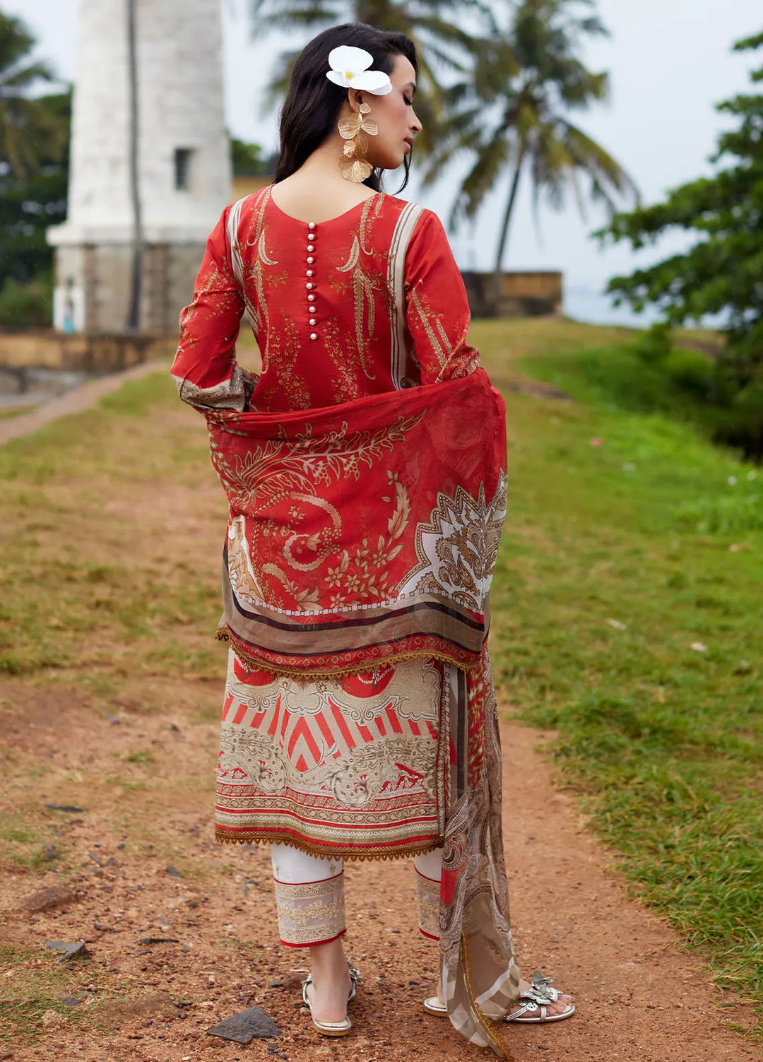 Minor Defect - Saffira by Gulaal Embroidered Lawn Suits Unstitched 3 Piece GL25SL D-12 Zhuri - Summer Collection