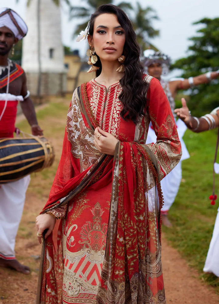 Minor Defect - Saffira by Gulaal Embroidered Lawn Suits Unstitched 3 Piece GL25SL D-12 Zhuri - Summer Collection
