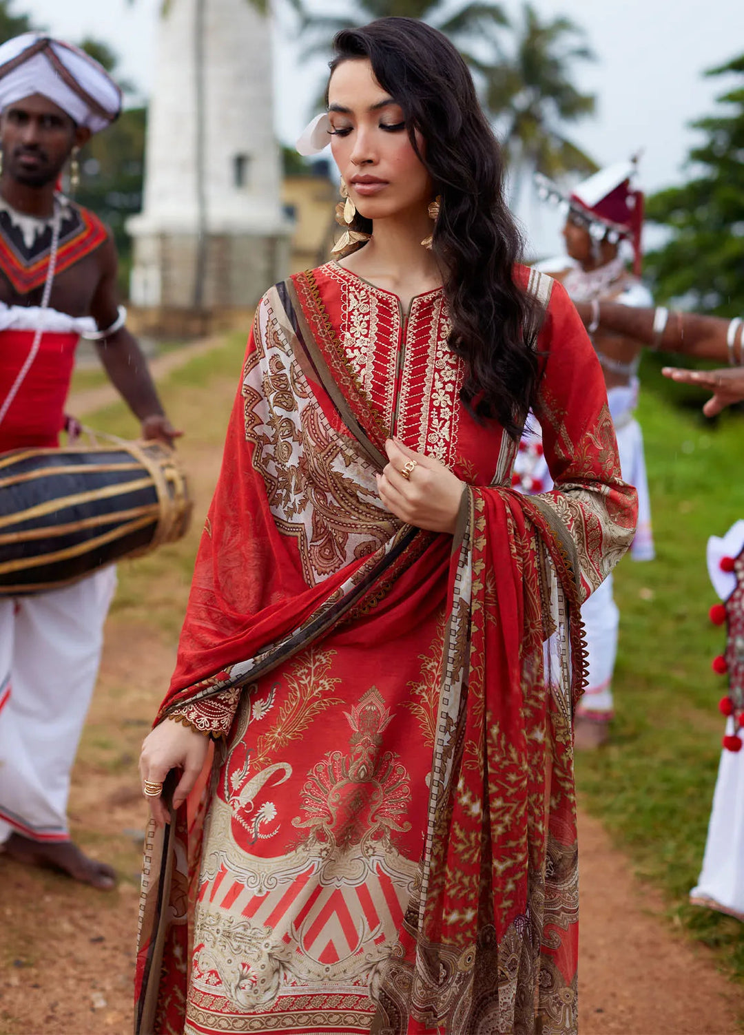 Minor Defect - Saffira by Gulaal Embroidered Lawn Suits Unstitched 3 Piece GL25SL D-12 Zhuri - Summer Collection