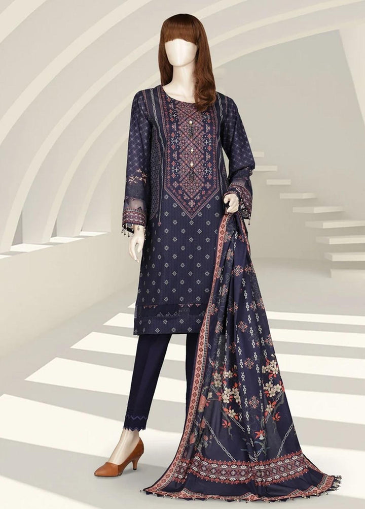 Saffron By Saya Printed Lawn Suits Unstitched 2 Piece SY21S MIRAGE UP-2105-5A  - Summer Collection