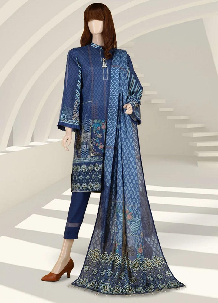Saffron By Saya Printed Lawn Suits Unstitched 2 Piece SY21S STELLER UP-2105-7B - Summer Collection